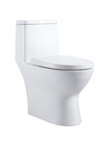 CRESCENT ONE-PIECE TOILETS IN WHITE COLOUR