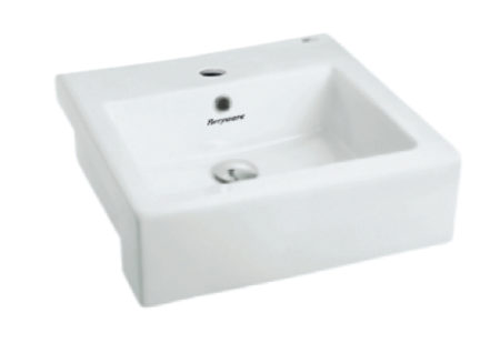 QUBE X SEMI-RECESSED BASINS IN WHITE COLOUR