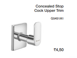 concealed stop cock upper trim