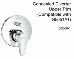 concealed diverter upper trim (compatible with g5051a1)