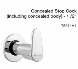 concealed stop cock (including concealed body) 1 /2”