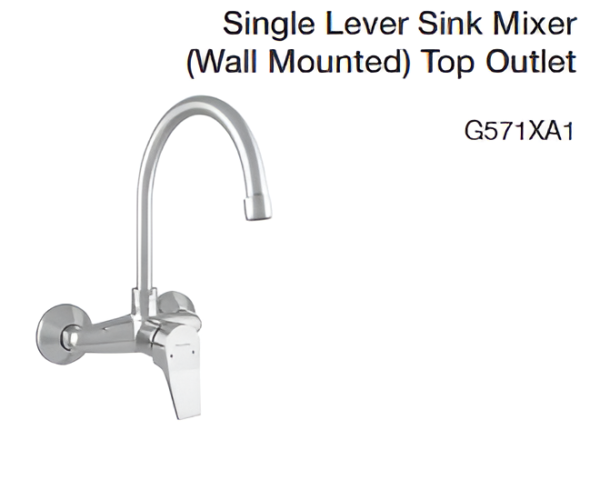 single lever sink mixer (wall mounted) top outlet