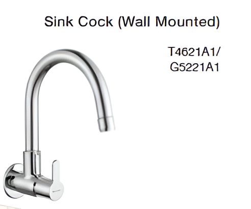 sink cock (wall mounted)