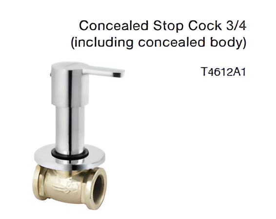 concealed stop cock 3/4 (including concealed body)