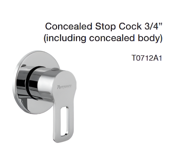 concealed stop cock 3/4” (including concealed body)