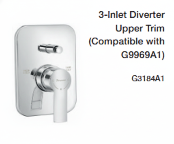 3 lnlet diverter upper trim (compatible with g9969a1)