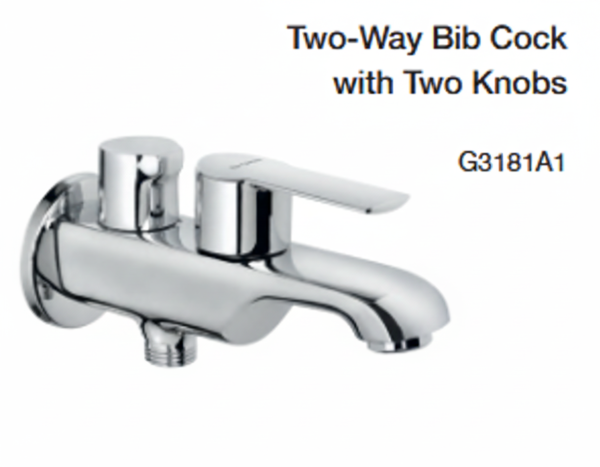 two way bib cock with two knobs