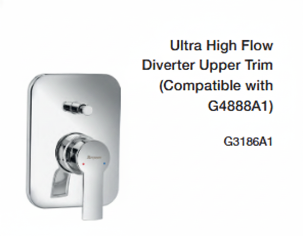 ultra high flow diverter upper trim (compatible with g4888a1)