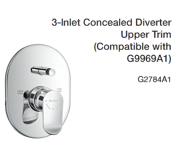 3 lnlet concealed diverter upper trim (compatible with g9969a1)