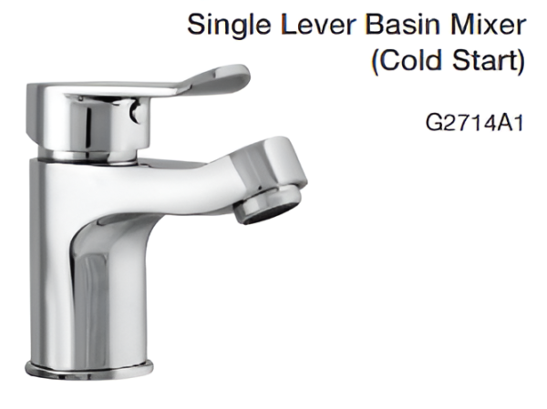 single lever basin mixer (cold start)