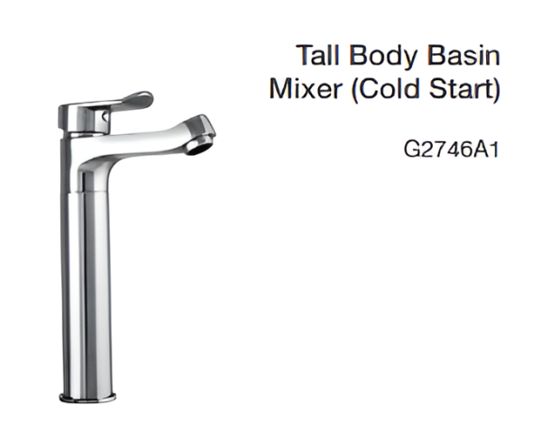 tall body basin mixer (cold start)