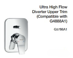 ultra high flow diverter upper trim (compatible with g4888a1)
