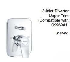 3 lnlet diverter upper trim (compatible with g9969a1)