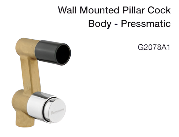 wall mounted pillar cock body pressmatic