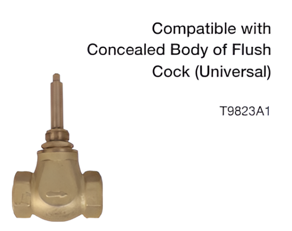 compatible with concealed body of flush cock (universal)