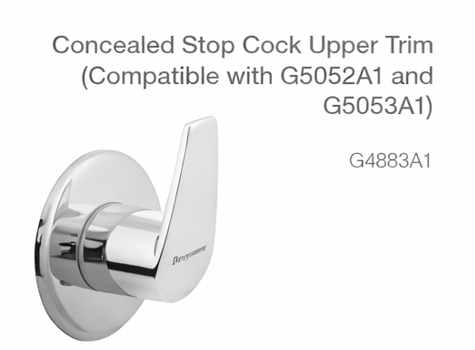 concealed stop cock upper trim (compatible with g5052a1 and g5053a1)