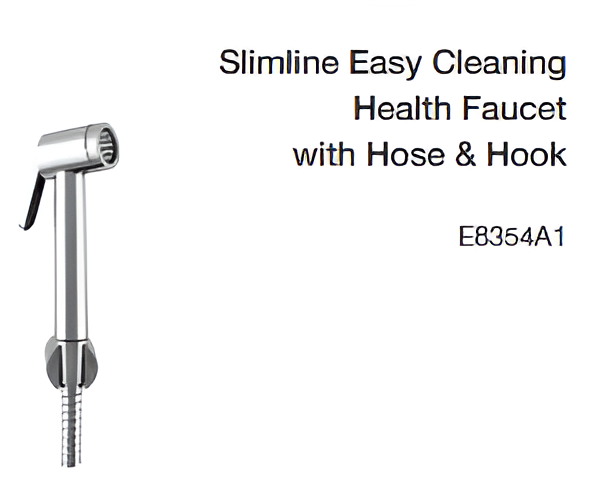 slimline easy cleaning health faucet with hose & hook