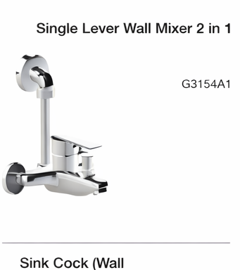 single lever wall mixer 2 in 1