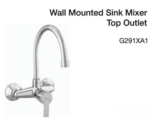 wall mounted sink mixer top outlet