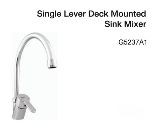 single lever deck mounted sink mixer